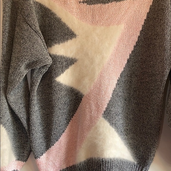 Franco Valeri Vintage Abstract Pink Sweater - Picture 2 of 6